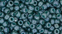 Round 8/0 Tube 2.5" : Marbled Opaque Turquoise/Blue