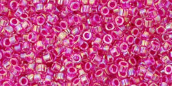 TOHO - Treasure #1 (11/0) : Inside-Color Luster Crystal/Hot Pink-Lined