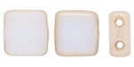 Table Cut Tile Bead 6mm (loose) : Luster - Opaque Champagne