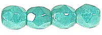Fire-Polish 3mm (loose) : Luster - Opaque Turquoise