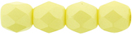 Fire-Polish 4mm (loose) : Powdery - Pastel Yellow