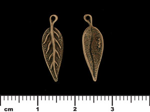Leaf Pendant 20/6mm : Antique Brass