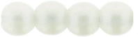 Round Beads 3mm (loose) : Powdery - Pastel White