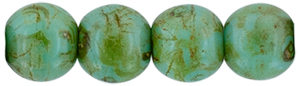Round Beads 4mm (loose) : Turquoise - Picasso
