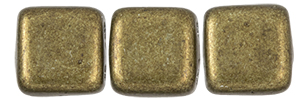 CzechMates Tile Bead 6mm (loose) : ColorTrends: Saturated Metallic Emperador