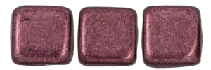 CzechMates Tile Bead 6mm (loose) : ColorTrends: Saturated Metallic Red Pear