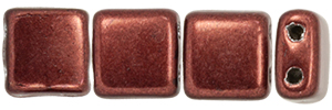 CzechMates Tile Bead 6mm (loose) : ColorTrends: Saturated Metallic Chicory Coffee