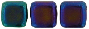 CzechMates Tile Bead 6mm (loose) : Iris - Blue