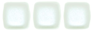 CzechMates Tile Bead 6mm (loose) : Pearl Coat - Snow