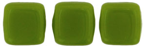 CzechMates Tile Bead 6mm (loose) : Opaque Olive
