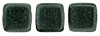 CzechMates Tile Bead 6mm (loose) : Metallic Suede - Dk Forest