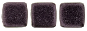 CzechMates Tile Bead 6mm (loose) : Metallic Suede - Dk Plum
