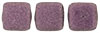 CzechMates Tile Bead 6mm (loose) : Metallic Suede - Pink
