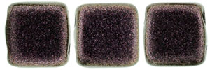 CzechMates Tile Bead 6mm (loose) : Polychrome - Pink Olive