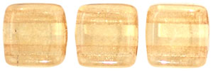CzechMates Tile Bead 6mm (loose) : Luster - Transparent Champagne