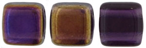 CzechMates Tile Bead 6mm (loose) : Twilight - Tanzanite