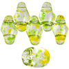 SuperDuo 5 x 2mm (loose) : Confetti Splash - Yellow Green