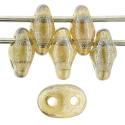 SuperDuo 5 x 2mm (loose) : Luster - Smoky Topaz