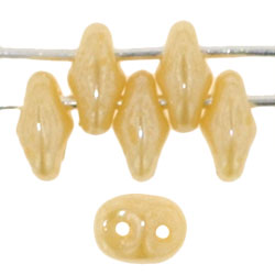 SuperDuo 5 x 2mm (loose) : Luster - Opaque Ivory