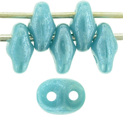 SuperDuo 5 x 2mm (loose) : Luster - Dk Turquoise