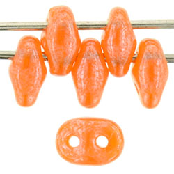 SuperDuo 5 x 2mm (loose) : Luster - Opal Orange