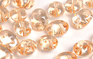 SuperDuo 5 x 2mm (loose) : Luster - Transparent Champagne