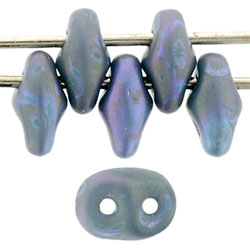 SuperDuo 5 x 2mm (loose) : Matte Nebula - Opaque Turquoise