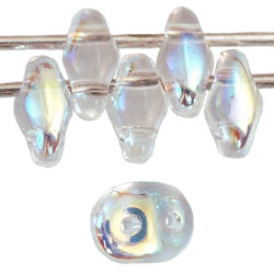 SuperDuo 5 x 2mm (loose) : Crystal AB