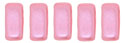 CzechMates Bricks 6 x 3mm (loose) : Pearl Coat - Flamingo