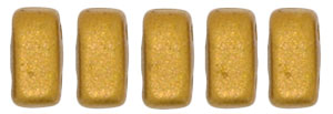 CzechMates Bricks 6 x 3mm (loose) : Matte - Metallic Goldenrod