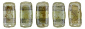 CzechMates Bricks 6 x 3mm (loose) : Luster - Transparent Green