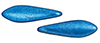 CzechMates Two Hole Daggers 16 x 5mm (loose)  : ColorTrends: Saturated Metallic Nebulas Blue