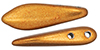 CzechMates Two Hole Daggers 16 x 5mm (loose) : ColorTrends: Saturated Metallic Hazel