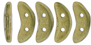 CzechMates Crescent 10 x 3mm (loose) : ColorTrends: Saturated Metallic Golden Lime