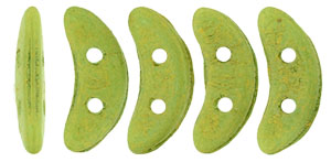CzechMates Crescent 10 x 3mm (loose) : Pacifica - Avocado
