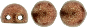 CzechMates Cabochon 7mm (loose) : ColorTrends: Saturated Metallic Potter's Clay