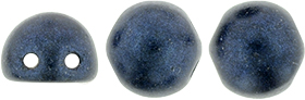 CzechMates Cabochon 7mm (loose) : Metallic Suede - Dk Blue