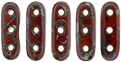 CzechMates Beam 10 x 3mm (loose) : Opaque Red - Picasso