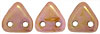 CzechMates Triangle 6mm (loose) : Luster - Opaque Rose/Gold Topaz