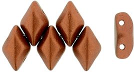 GEMDUO 8 x 5mm (loose) : Matte - Metallic Dk Copper