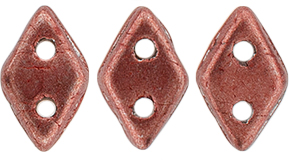 CzechMates Diamond Bead 6.5 x 4mm (loose) : ColorTrends: Saturated Metallic Grenadine