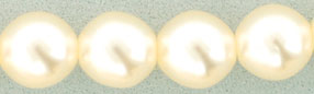 Round Beads 6mm (loose) : Pearl - Vanilla