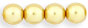 Round Beads 6mm (loose) : Pearl - Gold