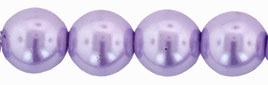 Round Beads 6mm (loose) : Pearl - Lilac