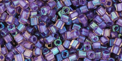 TOHO - Cube 1.5mm : Inside-Color Rainbow Rosaline/Opaque Purple-Lined