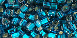 TOHO - Cube 3mm : Silver-Lined Teal
