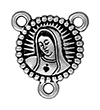 TierraCast : Link - 21 x 18.5mm, 2mm Loop, Our Lady, Antique Silver