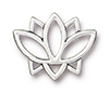 TierraCast : Link - 23.5 x 19mm Open Lotus, Antique Silver