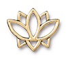 TierraCast : Link - 23.5 x 19mm Open Lotus, Antique Gold