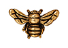 TierraCast : Bead - 16 x 9.5mm, 1mm Hole, Honeybee, Antique Gold